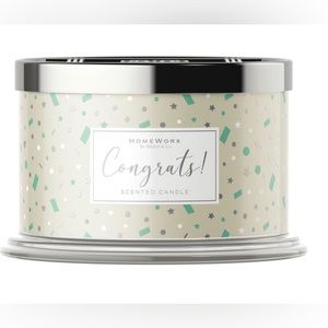 Homeworx 4 Wick scented candle in Congratulations scent | 18 oz.